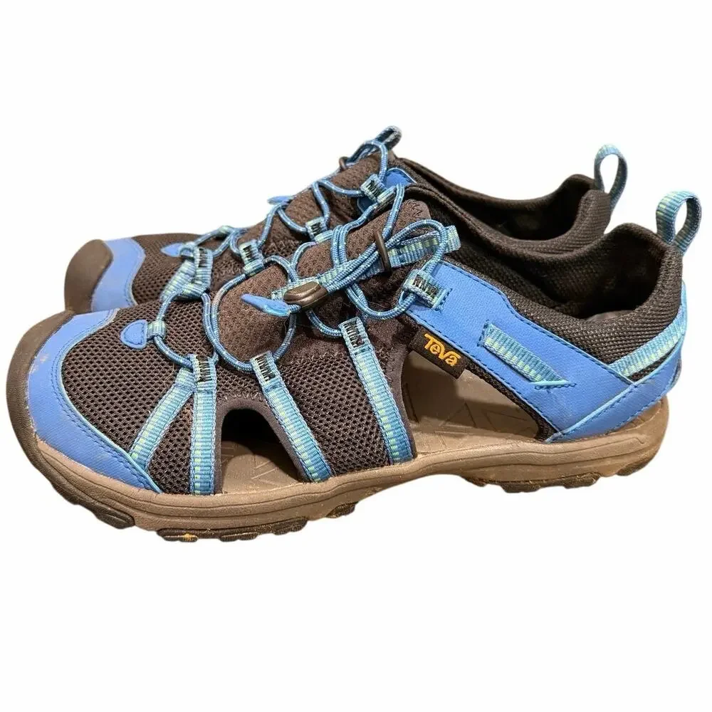 Teva Kids Manatee Trail Sandals Youth Size 7 Blue Athletic Aqua Shoes